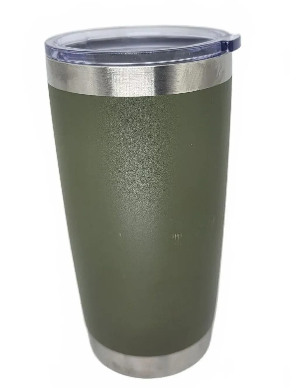 Muchengy 20oz Stainless Steel Tumbler Clear Lid Olive Green